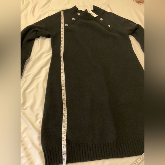 J Crew Sweater Dress - Black with jeweled embellishments - wool blend - nwt - XL - Picture 11 of 12